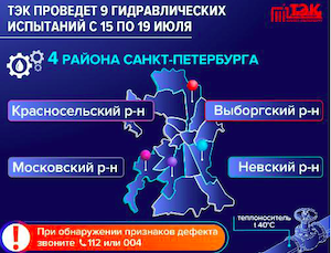 ГУП «ТЭК СПб» в 2024 году проверит 4700 км теплосетей в Санкт-Петербурге