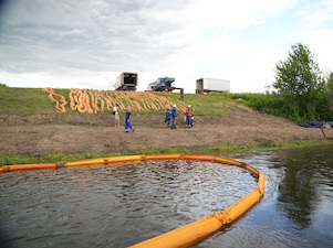 «Транснефть-Верхняя Волга» ликвидировала условный разлив нефти на реке Проня в Рязанской области