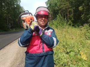 «Кузбассэнерго – РЭС» расчищает просеки воздушных ЛЭП в Кемеровском районе