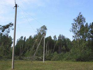 Специалисты «Псковэнерго» восстанавливают нарушенное электроснабжение