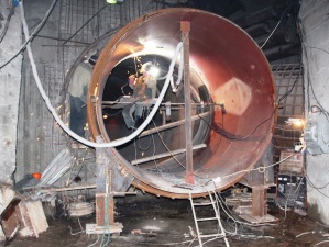 На стройплощадке Зарамагской ГЭС-1 начался монтаж металлооблицовки субгоризонтального турбинного водовода