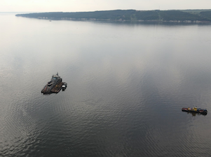 «Транснефть – Прикамье» уложила дюкер резервной нитки трубопровода через р. Каму