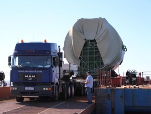 На стройплощадку Ленинградской АЭС-2 доставлен транспортный шлюз для первого энергоблока