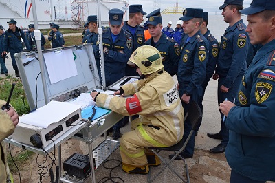 На резервуаре ЛПДС «Староликеево» потушили учебное  возгорание нефти