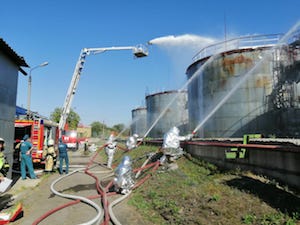 На Северо-Западной котельной «Квадры» в Липецке потушили условный пожар