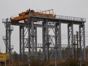 На стройплощадке ЛАЭС установлен последний из 4-х кранов для работы с ядерным топливом