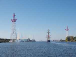 «Россети» смонтировали самые высокие в России опоры ЛЭП в виде якорей