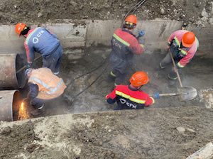 СГК оперативно заменила участок тепломагистрали под трамвайными путями в Бийске