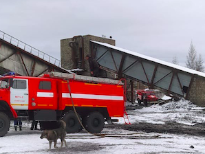 В якутском поселке Солнечный потушили пожар в котельной