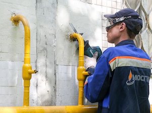 «Мосгаз» реконструировал около 12 км фасадных газопроводов