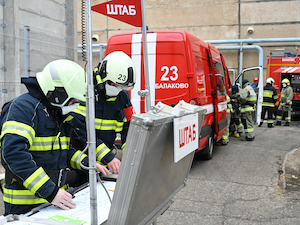 Персонал Балаковской АЭС отработал совместные действия в ходе противопожарной тренировки