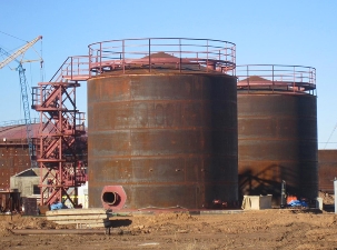 Проектом ГПС «Тингута» предусмотрено строительство резервуарного парка объемом 80 000 кубометров