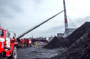 На Кузнецкой ТЭЦ потушили условный пожар