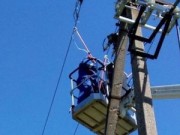 Восстановительные работы на ЛЭП в Крыму затруднены  из-за сильного ветра