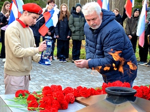 В Вологодской области зажжен Вечный огонь в селе Яганово