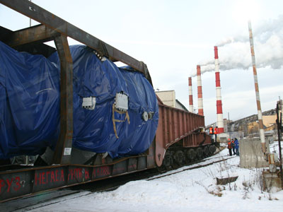 На Среднеуральскую ГРЭС доставили энергооборудование