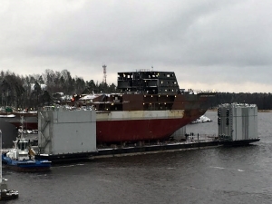 Выборгский судостроительный завод спустил на воду ледокол мощностью 22 МВт