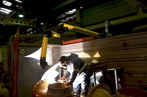 Зуевская ТЭС установила вытяжку на месте проведения сварочных работ