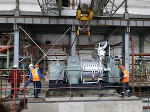 На Губкинской ТЭЦ монтируют новый турбоагрегат