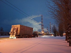 На Киришскую ГРЭС доставлен 71-тонный конденсатор
