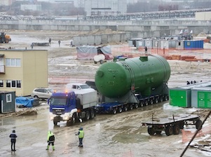 На строящемся энергоблоке №2 Курской АЭС-2 в проектное положение установили все четыре парогенератора